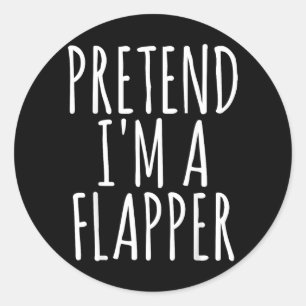 Lazy Easy Funny Halloween Costume Pretend A Classic Round Sticker
