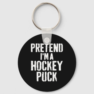 Lazy Easy Halloween Costume Pretend I'm A Hockey P Keychain
