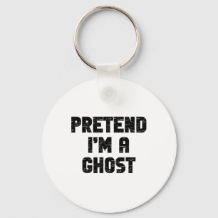 Lazy Easy Pretend I'm A Ghost Party Halloween Cost Keychain