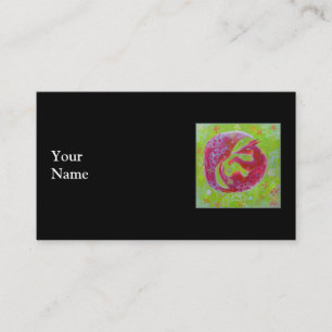 Lazy Fox. On Black Business Card