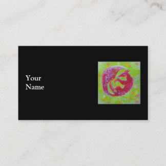 Lazy Fox. On Black Business Card