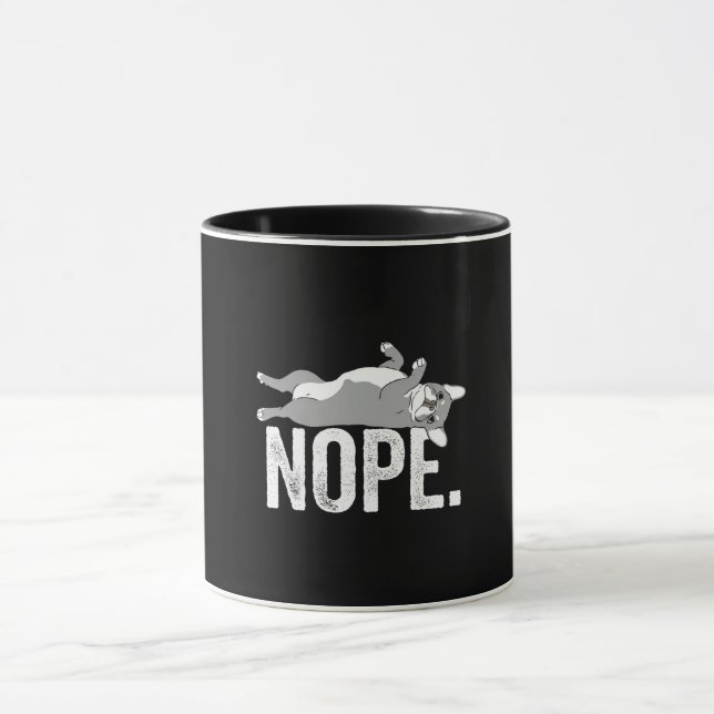 Lazy Frenchie - Nope Attitude Mug (Center)