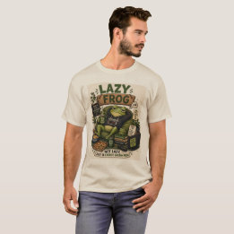 Lazy Frog Energy Saving Mode Cozy Frog Humour T-Shirt