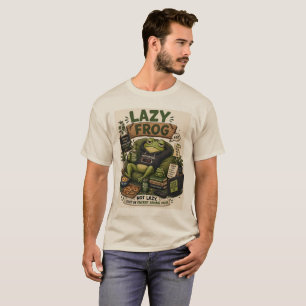 Lazy Frog Energy Saving Mode Cozy Frog Humour T-Shirt