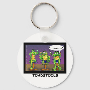 Lazy Frogs aka Toadstools Funny Gifts & Tees Keychain