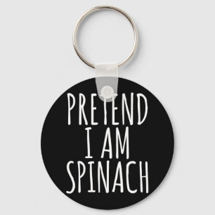Lazy Fun Halloween Costume Pretend I Am Spinach  Keychain