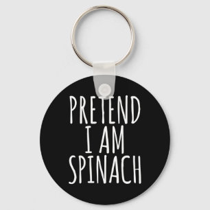 Lazy Fun Halloween Costume Pretend I Am Spinach Keychain