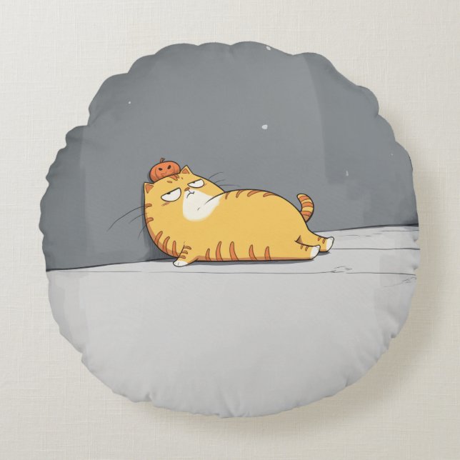 Lazy Ginger Cat Relaxation Cushion (Front)