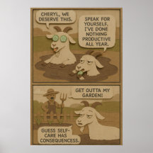 Lazy Goat Spa Day Funny Comic