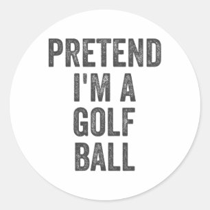 Lazy Halloween Costume Shirt Gift Pretend I'm A Go Classic Round Sticker