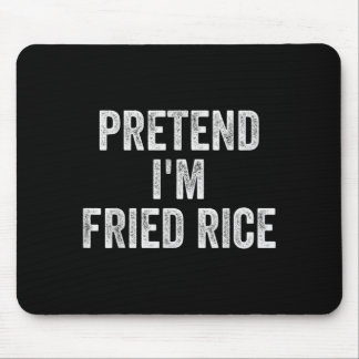 Lazy Halloween Costume Shirt Pretend Fried Rice Mouse Pad