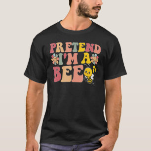 Lazy Halloween Quotes Pretend I'm A Bee Last Minut T-Shirt