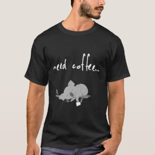 Lazy Koala Cute Coffee Caffeine Tee