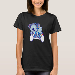 Lazy Koala Gamer Video Gaming Cute Animal Bear Gam T-Shirt