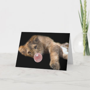 Lazy Lion Thank You Card