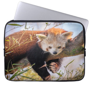 Lazy little red panda laptop sleeve