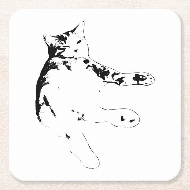 Lazy Lounge Square Paper Coaster (Front)