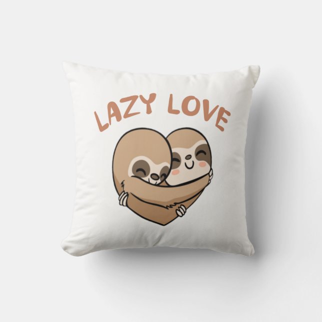 Lazy Love      Throw Pillow (Front)