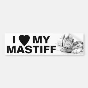 Lazy Mastiff Bumper Sticker