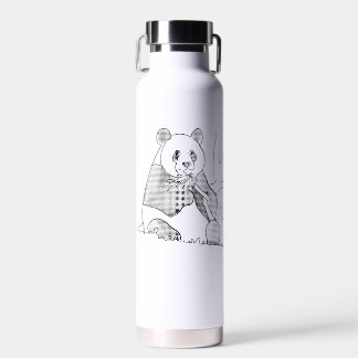 Lazy Mornings Panda Water Bottle