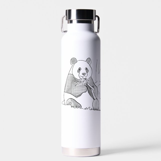 Lazy Mornings Panda Water Bottle (Front)