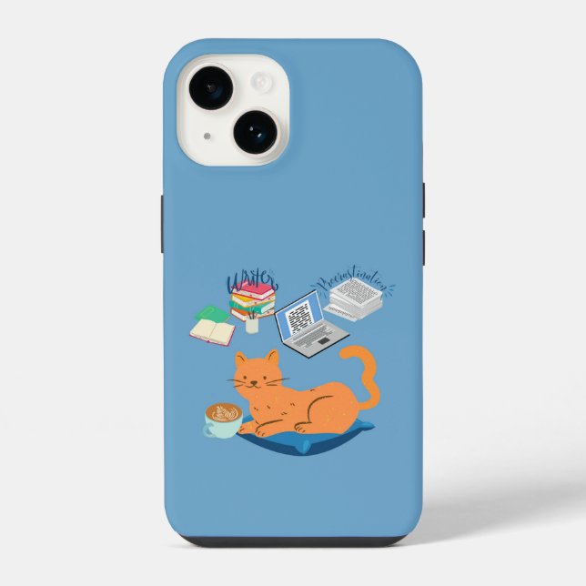  Lazy Orange Cat iPhone Case (Back)