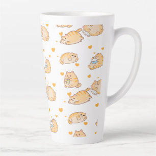 Lazy Orange Cat Latte Mug