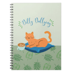 Lazy Orange Cat Notebook