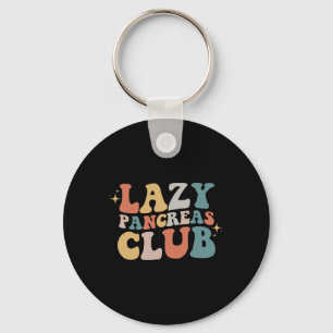 Lazy Pancreas Club Retro Diabetes Awareness Day Keychain
