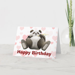 Lazy Panda Birthday Card