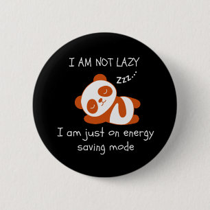 Lazy Panda Funny 2 Inch Round Button