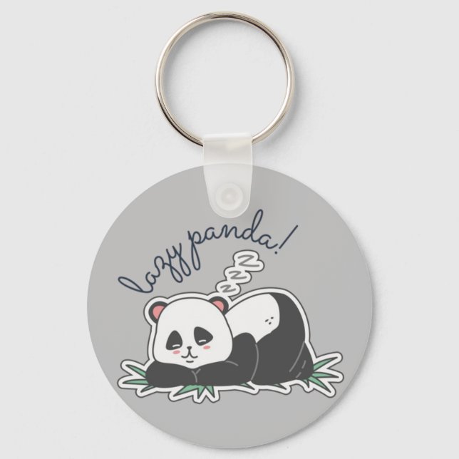 Lazy Panda Keychain (Front)
