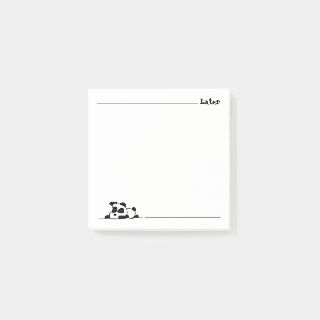 Lazy panda post-it notes (Front)