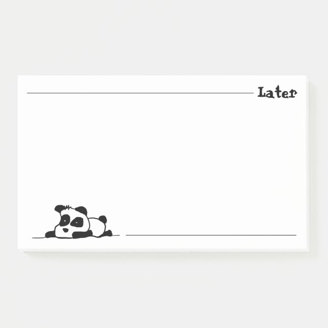 Lazy panda post-it notes (Front)