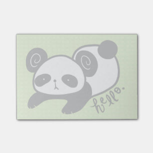 lazy panda sticky notes