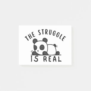 Lazy Panda The Struggle Is Real Post-it Notes