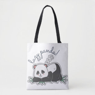 Lazy Panda Tote Bag