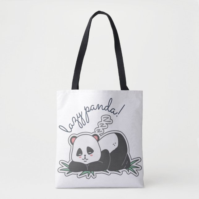 Lazy Panda Tote Bag (Front)