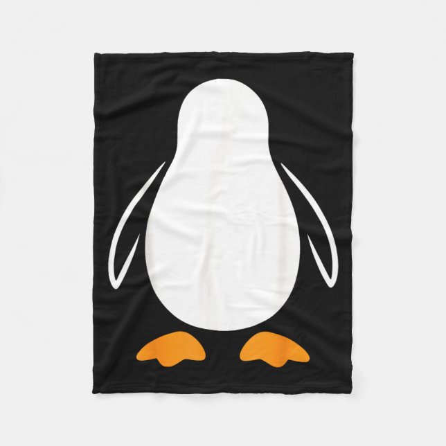 Lazy Penguin Costume Adul Fleece Blanket (Front)