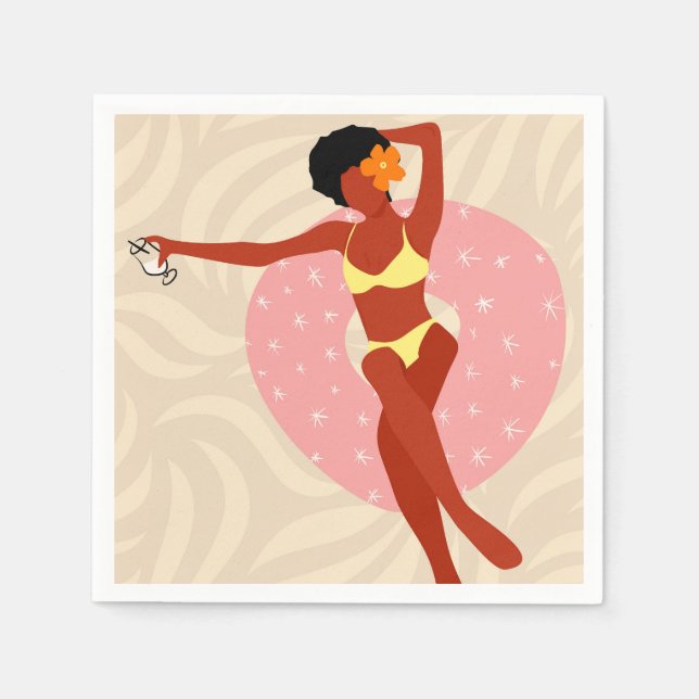 Lazy Pool Day Napkin (Front)
