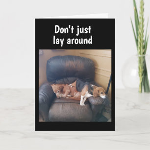 "LAZY PUPS SAY PARTY" FOR "21st BIRTHDAY" Card