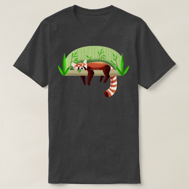 Lazy Red Panda T-Shirt (Design Front)
