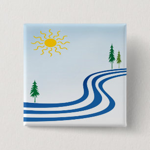 Lazy River 2 Inch Square Button