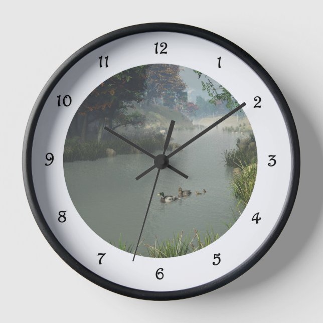 Lazy River Round Clock (Front)
