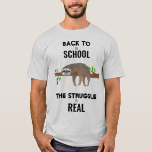 Lazy Sleeping Sloth Back to School T-Shirt