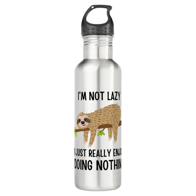 Lazy Sloth Doing Nothing 710 Ml Water Bottle (Front)