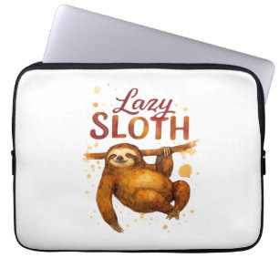 Lazy Sloth in Alcohol Ink Classic T-Shirt Laptop Sleeve