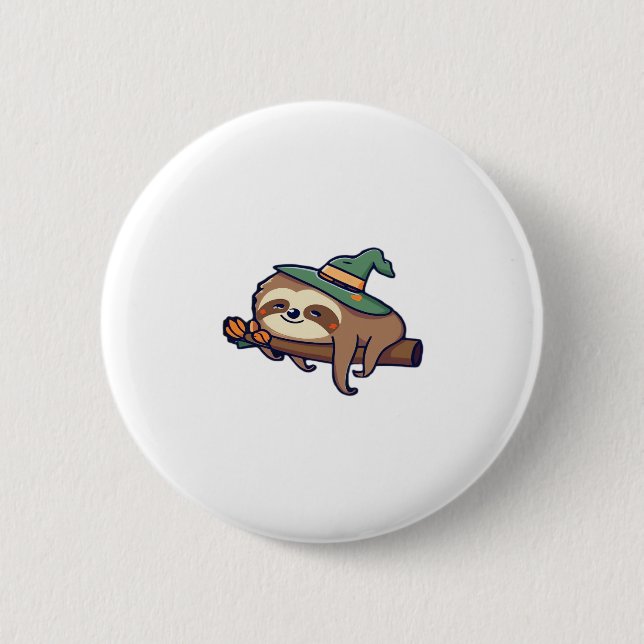 lazy sloth kawaii Classic T-Shirt 2 Inch Round Button (Front)