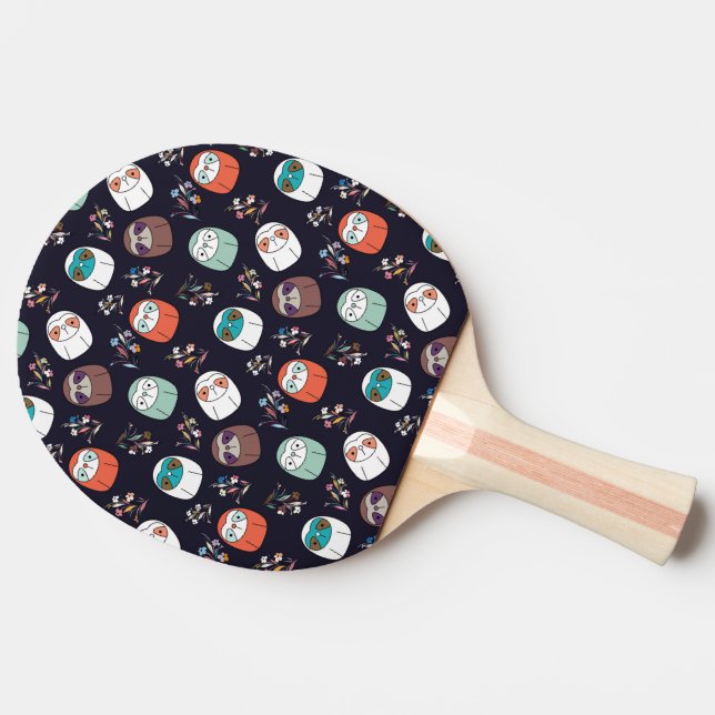 Lazy Sloth Ping Pong Paddle (Back Side)