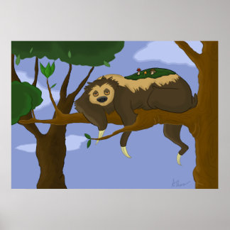 Lazy Sloth Poster